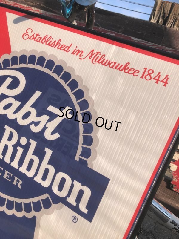 画像2: Vintage Pabst Blue Ribbon Beer Store Display Vinyl Banner Sign (B692)