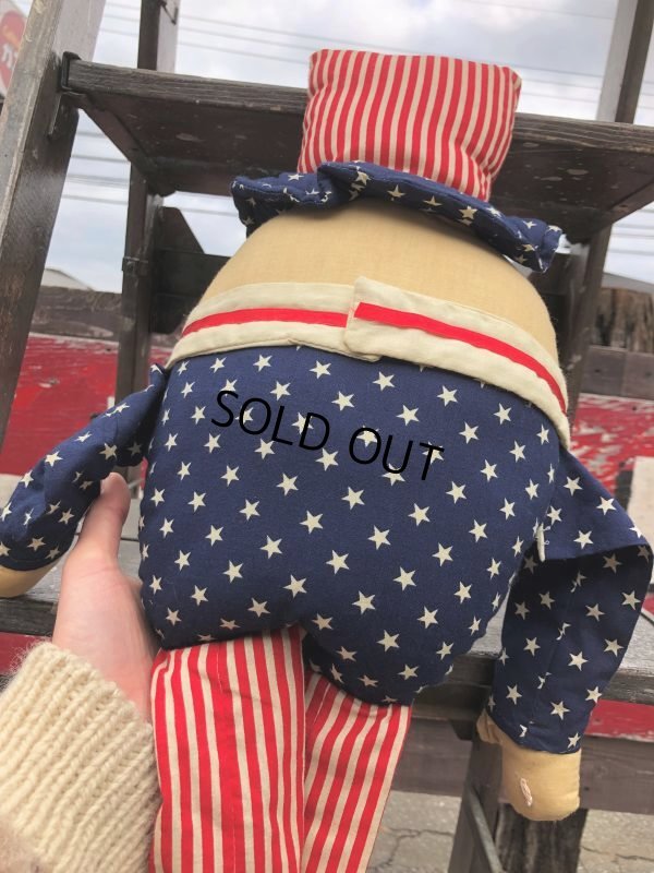 画像5: Vintage Stars and Stripes Uncle Sam 4th of July Humpty Dumpty Pillow Stuffed (B693)