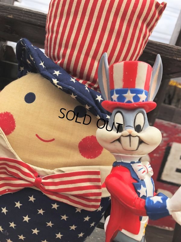 画像7: Vintage Stars and Stripes Uncle Sam 4th of July Humpty Dumpty Pillow Stuffed (B693)