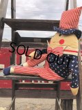 Vintage Stars and Stripes Uncle Sam 4th of July Humpty Dumpty Pillow Stuffed (B693)