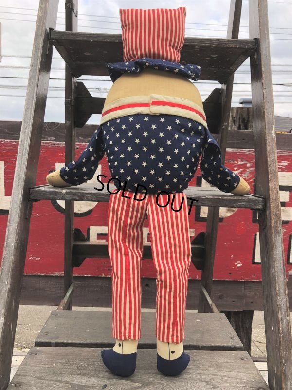 画像4: Vintage Stars and Stripes Uncle Sam 4th of July Humpty Dumpty Pillow Stuffed (B693)