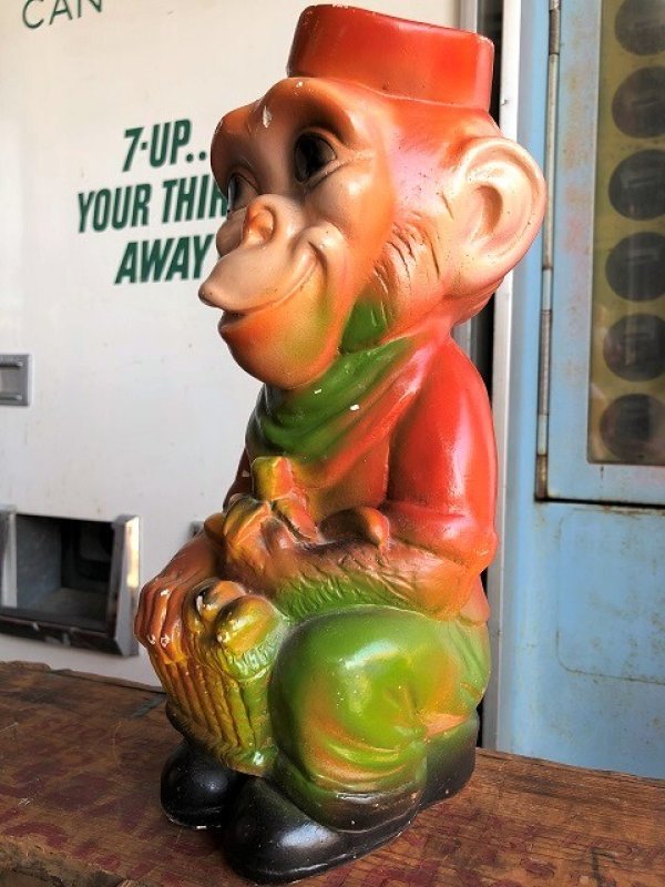 画像2: Vintage Carnival Chalkware Monkey Bank (B566)