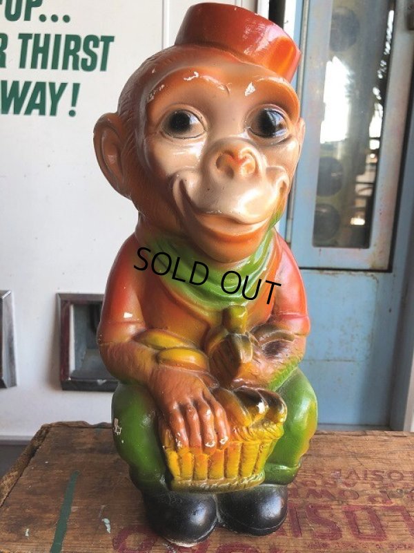 画像1: Vintage Carnival Chalkware Monkey Bank (B566)