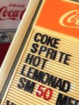 画像6: Vintage Advertising Coca-Cola Menu Board Sign (B707)