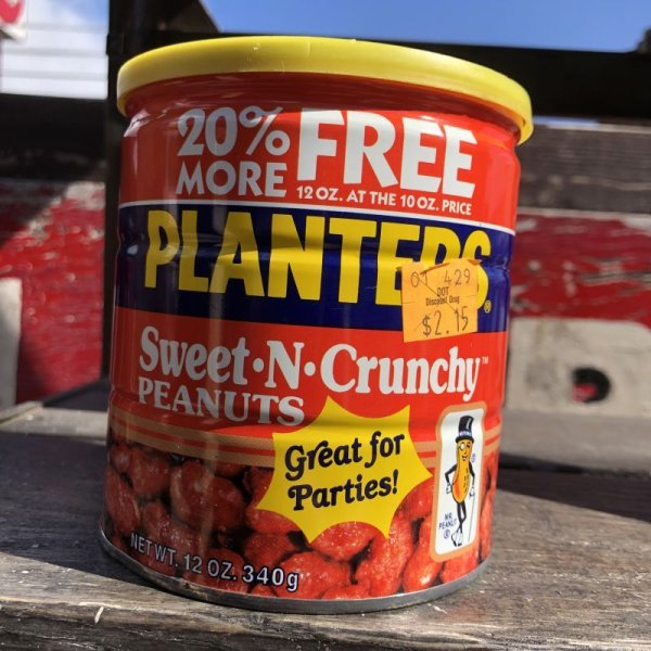 画像4: Vintage Planters Crunchy Peanuts Tin Can (B739)