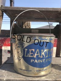 Vintage Leaktite Paint Pot Tin Basket (B753)