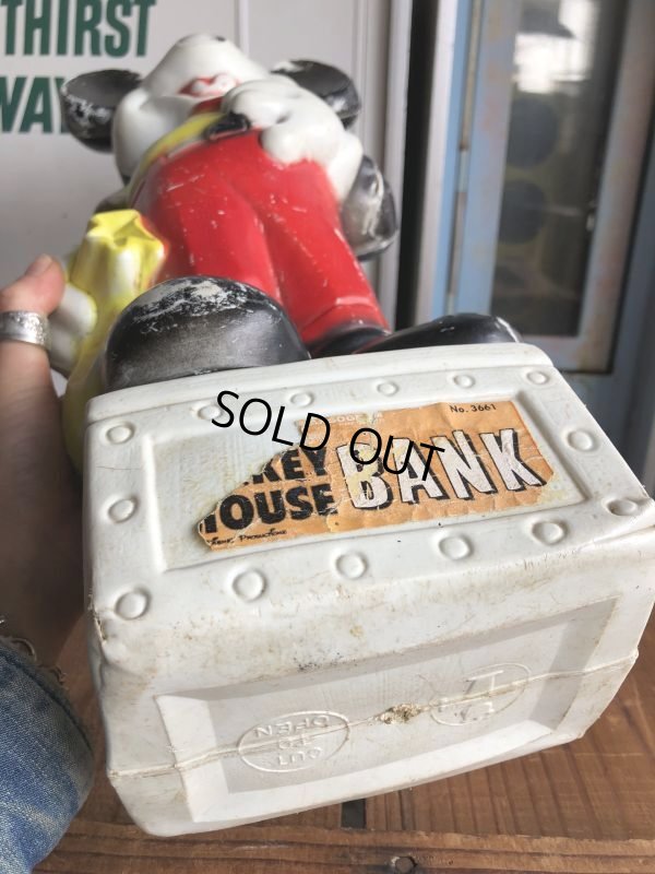 画像5: 60s Vintage Mickey Mouse Blow Mold Plastic Coin Bank 49cm (B746)