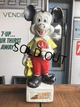60s Vintage Mickey Mouse Blow Mold Plastic Coin Bank 49cm (B746)