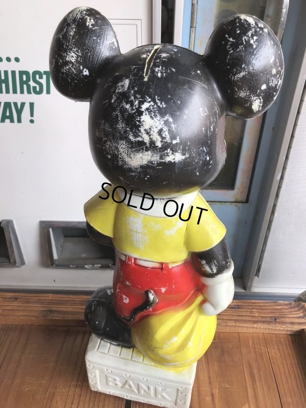 画像11: 60s Vintage Mickey Mouse Blow Mold Plastic Coin Bank 49cm (B746)