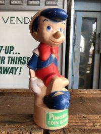 70s Vintage Disney Pinocchio Coin Bank (S813)