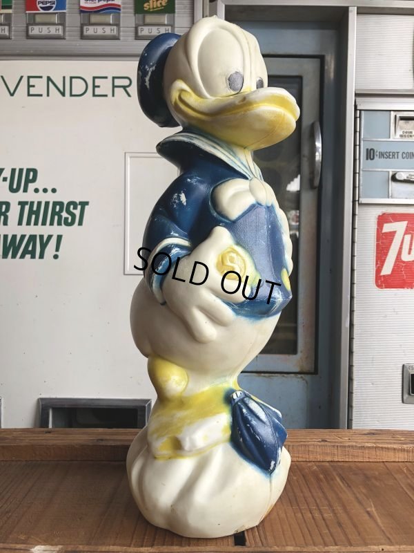 画像1: 60s Vintage Donald Duck Blow Mold Plastic Coin Bank 47cm (B747)