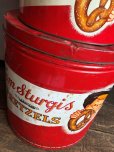 画像15: 70s Vintage Tom Sturgis Pretzels Advertising Tin cans SET (B750)