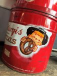 画像17: 70s Vintage Tom Sturgis Pretzels Advertising Tin cans SET (B750)