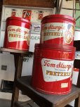 画像20: 70s Vintage Tom Sturgis Pretzels Advertising Tin cans SET (B750)