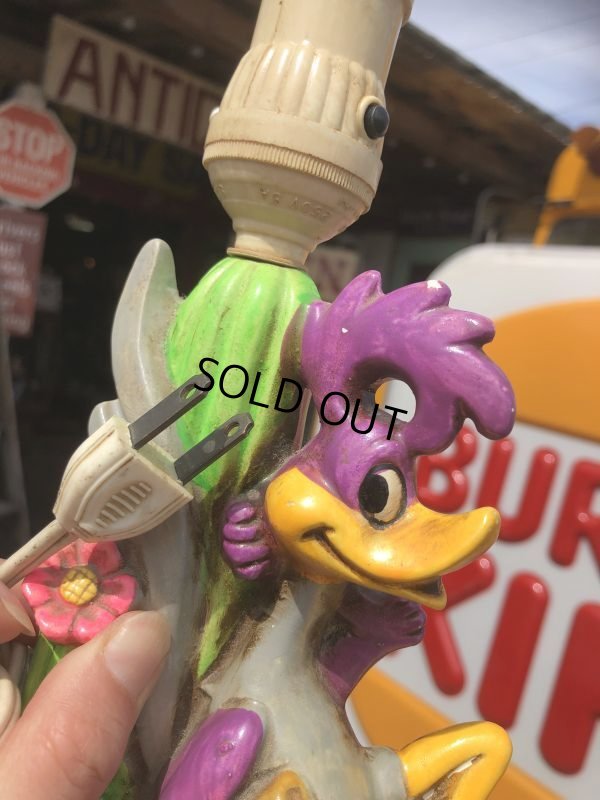 画像17: 70s Holiday Fair Warner Bros Looney Tunes Roadrunner Lamp (B752) 
