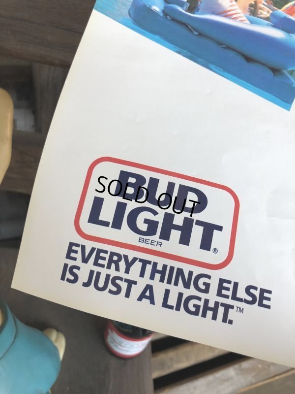 画像6: 80s Vintage Budweiser Advertising Bud Light Spuds MacKenzie Poster Store Sign (B755) 