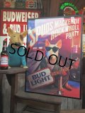 80s Vintage Budweiser Advertising Bud Light Spuds MacKenzie Poster Store Sign (B756) 