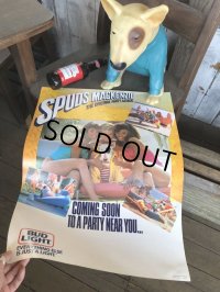 80s Vintage Budweiser Advertising Bud Light Spuds MacKenzie Poster Store Sign (B755) 