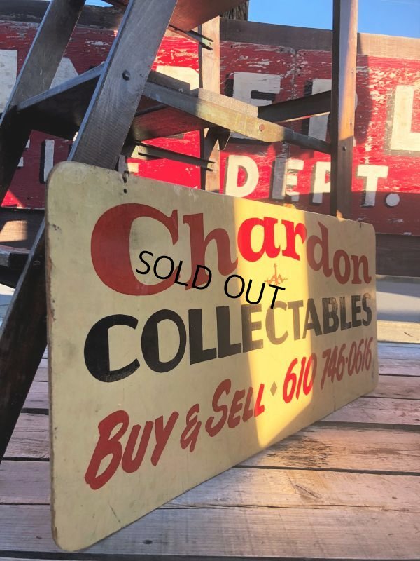 画像7: Vintage Ravenwood Chardon COLLECTIBLES BUY & SELL Hand Paint Wooden Sign (B758) 