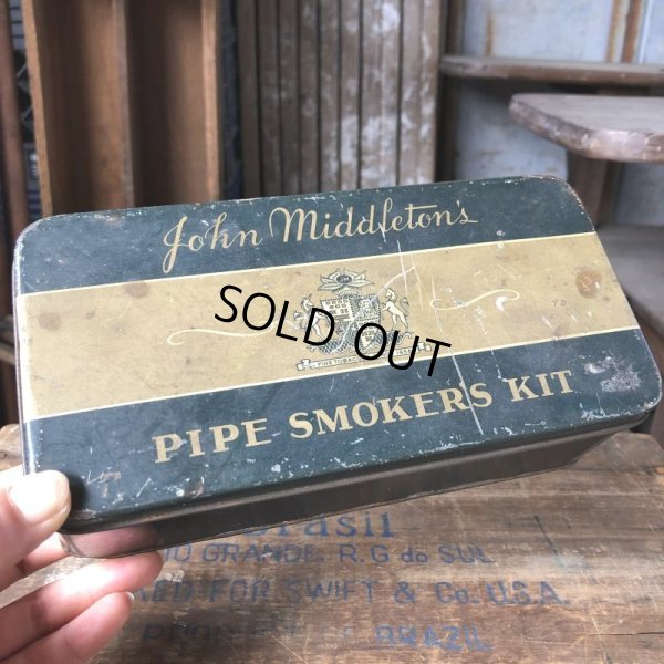 画像1: Vintage Advertising Tin Can John Middleton's PIPE SMOKER'S KIT (B765)