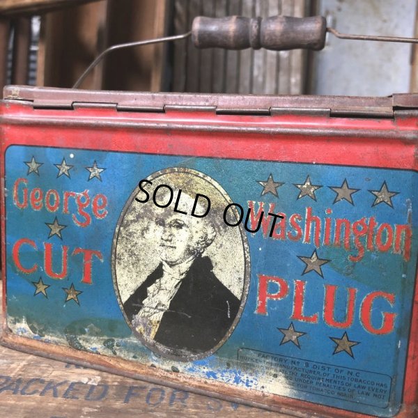 画像11: Vintage Advertising Tin Can George Washington Cut Plug (B775)