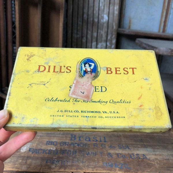 画像1: Vintage Advertising Tin Can DILL'S BEST Tabacco (B773)