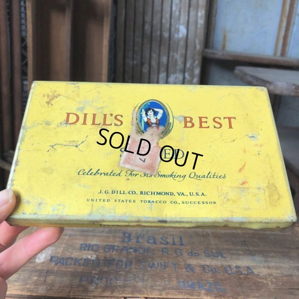 画像1: Vintage Advertising Tin Can DILL'S BEST Tabacco (B773)