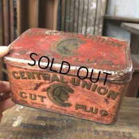 Vintage Advertising Tin Can CENTRAL UNION Cut Plug (B764)