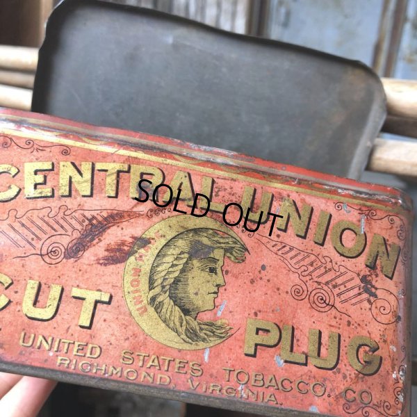 画像10: Vintage Advertising Tin Can CENTRAL UNION Cut Plug (B764)