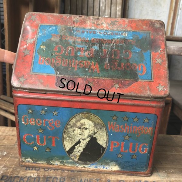 画像4: Vintage Advertising Tin Can George Washington Cut Plug (B775)