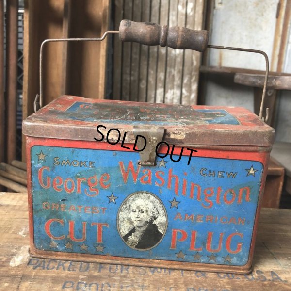 画像2: Vintage Advertising Tin Can George Washington Cut Plug (B775)