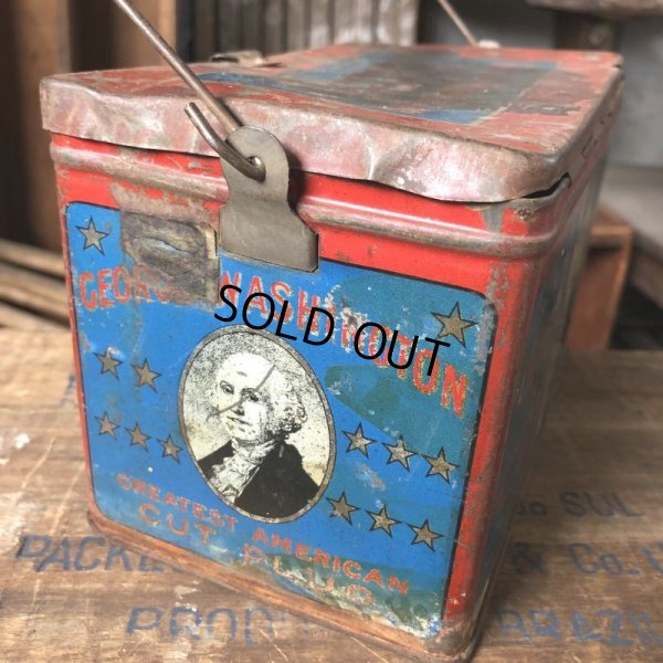 画像10: Vintage Advertising Tin Can George Washington Cut Plug (B775)