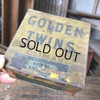 Vintage Advertising Tin Can GOLDEN TWIN'S Tabacco Cigar (B766)