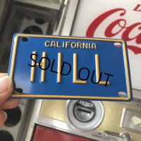 Vintage California Mini Bike Vanity Metal License Plate / HILL (B790) 