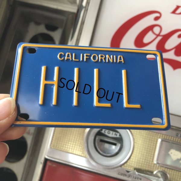 画像1: Vintage California Mini Bike Vanity Metal License Plate / HILL (B790) 