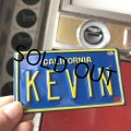 Vintage California Mini Bike Vanity Metal License Plate / KEVIN (B793) 