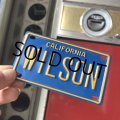 Vintage California Mini Bike Vanity Metal License Plate / WILSON (B803) 