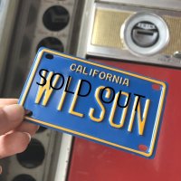 Vintage California Mini Bike Vanity Metal License Plate / WILSON (B803) 