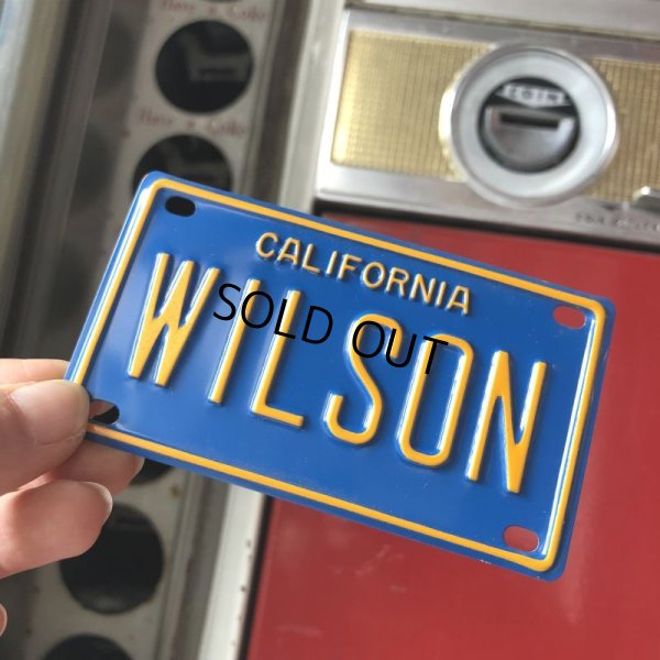 画像1: Vintage California Mini Bike Vanity Metal License Plate / WILSON (B803) 