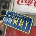 Vintage California Mini Bike Vanity Metal License Plate / TIMMY (B804) 