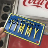 Vintage California Mini Bike Vanity Metal License Plate / TIMMY (B804) 