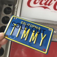 Vintage California Mini Bike Vanity Metal License Plate / TIMMY (B804) 
