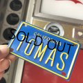 Vintage California Mini Bike Vanity Metal License Plate / TOMAS (B800) 