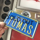Vintage California Mini Bike Vanity Metal License Plate / TOMAS (B800) 