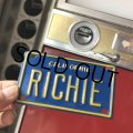 Vintage California Mini Bike Vanity Metal License Plate / RICHIE (B788) 