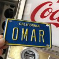 Vintage California Mini Bike Vanity Metal License Plate / OMAR (B779) 