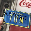 Vintage California Mini Bike Vanity Metal License Plate / TOM (B791) 