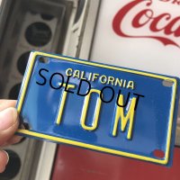 Vintage California Mini Bike Vanity Metal License Plate / TOM (B791) 