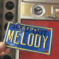 Vintage California Mini Bike Vanity Metal License Plate / MELODY (B809) 