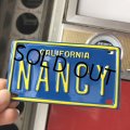 Vintage California Mini Bike Vanity Metal License Plate / NANCY (B795) 